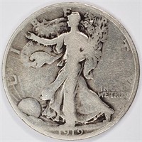 1919 Walking Liberty Half Dollar - Low Mintage!