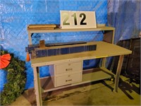 Steel metal work bench