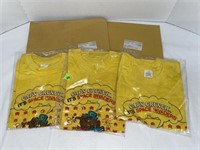 3 CAPTAIN CRUNCH MAIL AWAY TEE SHIRTS - SMALL,MED