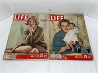 2 LIFE MAGAZINES - 1961 MRS. CLARK GABLE & SHEILA