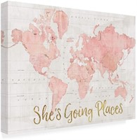 SHE'S GOING PLACES CANVAS SIZE 19 X 14 INCH