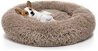BEDSURE ROUND DONUT PET BED SIZE 23 X 23 INCH