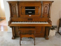 Newby & Evans Player Piano & Bench