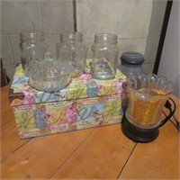 Decorative Box, Camdle and Warmer, Glass Jars