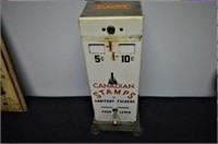 METAL CANADIAN POSTAGE STAMP MACHINE-15"X4"