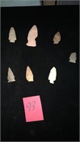 Lot of Seven Arrowhead Rocks