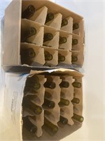 24 - wine bottles 750ml green burgundy style