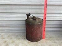 Antique Red Painted Galvanized Gas Can