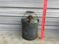 Antique Blue Painted Galvanized Gas Can