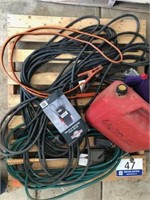 220 Elec. Cord * Booster Cables * Garden Hose