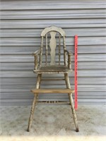 Antique Painted White High Chair