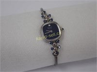 Sterling Silver & Sapphire Monnet Bijoux Watch