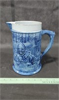 Early Blue and Gray Stoneware Pitcher