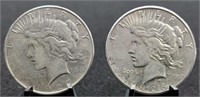 1926-S & 1927-S Peace Silver Dollars