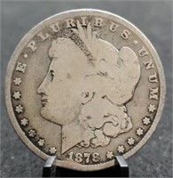1878-CC Morgan Silver Dollar, w/Wear