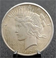 1925 Peace Silver Dollar, AU58