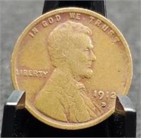 1912-D Lincoln Cent, VF from Album