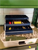 tackle box with assorted lures