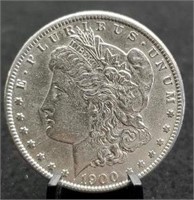 1900 Morgan Silver Dollar, AU55