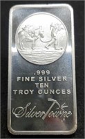 (10) oz. Silver Bar, Sold by the Ounce