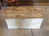 vintage wooden crate 12x27x13