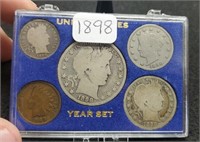1898 Five Coin Year Set