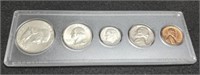 1963 Five Coin Year Set, Uncirculated in Holder