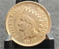1907 Indian Head Cent, RB Uncirculated,