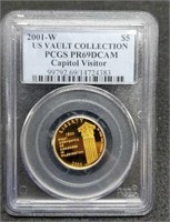 2001-W slab Five Dollar Gold Proof