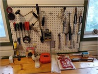 large lot of tools, wrenches, files, drills, etc.