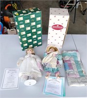 porcelain doll and AD warmth of the heart doll