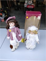2 porcelain dolls