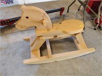 wooden rocking horse 35x15x29