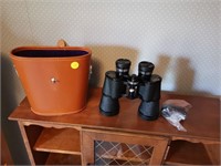 focal binoculars with case