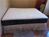 queen bed frame with mattress and box spring