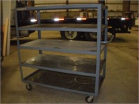 Metal Shelf On Wheels   6 Inch Casters