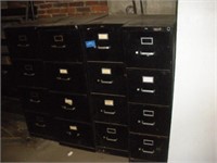 (4) 4 Drawer Filing Cabinets W/Contents
