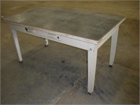 Metal Work Table  60x34x31 Inches