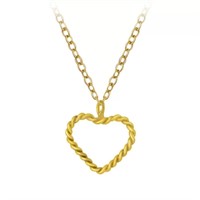 Yellow Gold-pl. Heart Necklace