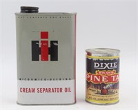 McCormick Deering & Dixie Pine Tar Advertising Tin