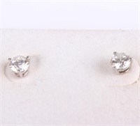 14K GOLD 0.74 CARAT DIAMOND CERTIFIED EARRINGS