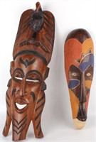 AFRICAN WOOD TRAIBAL MASK DECORATIVE WALL HANGINGS