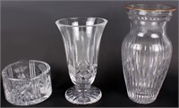 WATERFORD CRYSTAL VASES- LOT OF 3