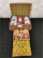 2 Vintage Children's Toy China Tea Sets