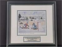 Johnny Bower Double Signed Print with COA