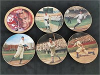 Six Collector Plates of Century's Sports Greats