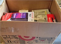 Box Lot of phones and phone accessories