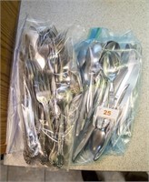 Large lot of stainless steel flatware