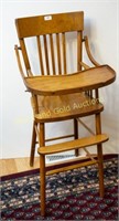 Old school wooden high chair