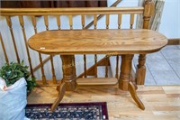 Oak pedestal sofa table